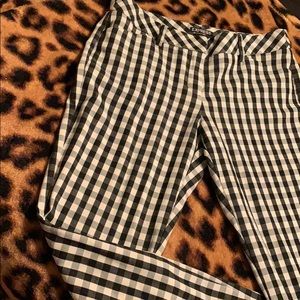 Express Black & White Checkered Pants